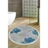 Alanur Home Eko Trend Djt Banyo Paspası Yıkanabilir Kaymaz Taban 660m Yuvarlak Suluboya Mavi 660M-Trend-Banyo-Yuvarlak