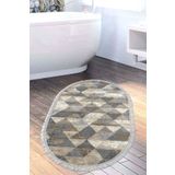 Alanur Home Eko Trend Djt Banyo Paspası Yıkanabilir Kaymaz Taban 661 Oval Iskandinav Bej 661-Trend-Banyo-Oval
