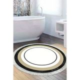 Alanur Home Eko Trend Djt Banyo Paspası Yıkanabilir Kaymaz Taban 673m Yuvarlak Bordürlü Krem 673M-Trend-Banyo-Yuvarlak