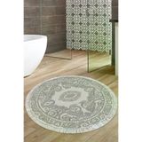 Alanur Home Eko Trend Djt Banyo Paspası Yıkanabilir Kaymaz Taban 747 Yuvarlak Klasik Gri 747-Trend-Banyo-Yuvarlak