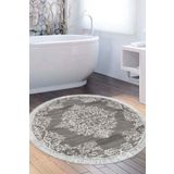 Alanur Home Eko Trend Djt Banyo Paspası Yıkanabilir Kaymaz Taban 762 Yuvarlak Osmanlı Gri 762-Trend-Banyo-Yuvarlak