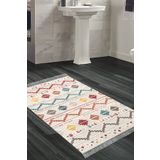 Alanur Home Eko Trend Djt Banyo Paspası Yıkanabilir Kaymaz Taban F5001 Iskandinav Renkli F5001-Trend-Banyo