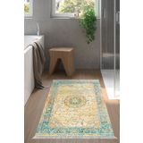 Alanur Home Eko Trend Djt Banyo Paspası Yıkanabilir Kaymaz Taban P1356 Vintage Turkuaz P1356-Trend-Banyo