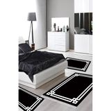 Alanur Home Eko Trend Djt Yıkanabilir Kaymaz Taban 3 Lü Yatak Odası Takımı 1669 Modern Siyah