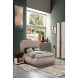 Alanur Home Eko Trend Djt Yıkanabilir Kaymaz Taban 3 Lü Yatak Odası Takımı MU118 Modern Gri - Kahve