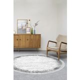 Alanur Home Eko Trend Kaymaz Taban Dijital Salon Halısı 1342 Yuvarlak Modern Gri 1342-Trend-Banyo-Yuvarlak