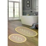 Alanur Home Eyfel Saçaklı Welsoft Dantelli 2'li Banyo Klozet Takımı Cappuccino