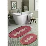 Alanur Home Eyfel Saçaklı Welsoft Dantelli 2'li Banyo Klozet Takımı Fuşya