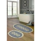 Alanur Home Eyfel Saçaklı Welsoft Dantelli 2'li Banyo Klozet Takımı Gri
