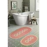 Alanur Home Eyfel Saçaklı Welsoft Dantelli 2'li Banyo Klozet Takımı Pudra