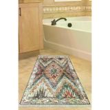 Alanur Home F5003-Trend-Banyo Eko Trend Djt Banyo Paspası Yıkanabilir Kaymaz Taban F5003 Iskandinav Renkli