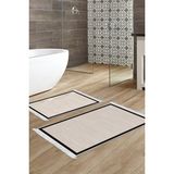 Alanur Home Kaymaz Taban Djt Klozet Takımı Trend Saçaklı Dokuma Desen E5007 - Açık Bej