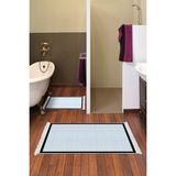 Alanur Home Kaymaz Taban Djt Klozet Takımı Trend Saçaklı Dokuma Desen E5007 - Açık Mavi