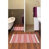 Alanur Home Kaymaz Taban Djt Klozet Takımı Trend Saçaklı E5184 - Kırmızı