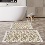 Alanur Home Kaymaz Taban Djt Klozet Takımı Trend Saçaklı Vintage AL5014 Bej