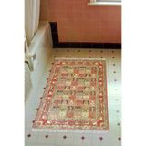 Alanur Home M12343-Trend-Banyo Eko Trend Djt Banyo Paspası Yıkanabilir Kaymaz Taban M12343 Persian Bordo