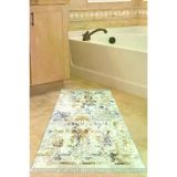 Alanur Home M12359-Trend-Banyo Eko Trend Djt Banyo Paspası Yıkanabilir Kaymaz Taban M12359 Vintage Bej