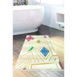 Alanur Home P1337-Trend-Banyo Eko Trend Djt Banyo Paspası Yıkanabilir Kaymaz Taban P1337 Modern Renkli