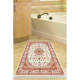 Alanur Home P1372-Trend-Banyo Eko Trend Djt Banyo Paspası Yıkanabilir Kaymaz Taban P1372 Osmanlı Bordo
