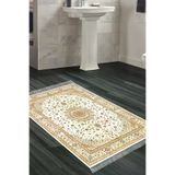 Alanur Home P1372-Trend-Banyo Eko Trend Djt Banyo Paspası Yıkanabilir Kaymaz Taban P1372 Osmanlı Kahve