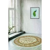 Alanur Home P1372-Trend-Banyo-Yuvarlak Eko Trend Djt Banyo Paspası Yıkanabilir Kaymaz Taban P1372 Yuvarlak Osmanlı Kahve