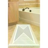 Alanur Home P1526-Trend-Banyo Eko Trend Djt Banyo Paspası Yıkanabilir Kaymaz Taban P1526 Modern Krem