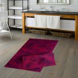 Alanur Home Welsoft Vintage Bambo Klozet Takımı 2 Pcs ( 60 x 100 50 x 60 ) Bordo