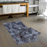 Alanur Home Welsoft Vintage Bambo Klozet Takımı 2 Pcs ( 60 x 100 50 x 60 ) Gri