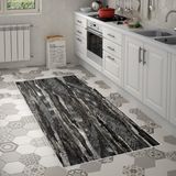 Alanur Trend Kaymaz Keçe Tabanlı Yıkanabilir Mutfak Halısı MU126 Gri - 80 x 300 cm