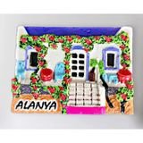 Alanya Polyester Kabartmalı Magnet 7X5cm Dekoratif Hediyelik Buzdolabı Süsü (Kod:1435)