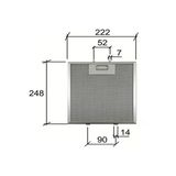 Alanya Yedek Parça 248 X 222 Mm Davlumbaz Aspiratör Filtresi Metal Yağ Filtresi 480122102126 C00344909, Whirlpool F3