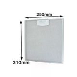 Alanya Yedek Parça 3 Adet Aspiratör Davlumbaz Metal Yağ Filtresi 00353110 - 310 X 250 Mm