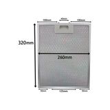 Alanya Yedek Parça Davlumbaz Filtresi 260X320mm Mutfak Havalandırma Alüminyum Davlumbaz L5