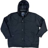 AlanyaXXL Büyük Beden Erkek Kapüşonlu Şişme Mont - Siyah - 5XL