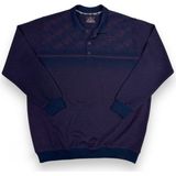 AlanyaXXL Büyük Beden Erkek Yakalı Desenli Pamuklu Geniş Kalıp Kazak - Bordo - 2XL