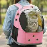 AlaPet Galaksi Kedi Taşıma Çantası (Yeni Model) Ekstra Hava Kanallı Kedi Çantası - Pembe