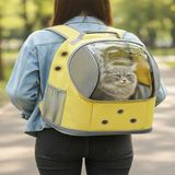AlaPet Galaksi Kedi Taşıma Çantası (Yeni Model) Ekstra Hava Kanallı Kedi Çantası - Sarı