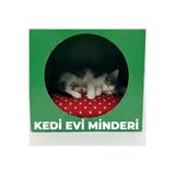 AlaPet Kedi Evi Minderi (Kedi Köpek Evi Kulübesi Yuvası) Kedi Yuvası Minderi Yumuşacık