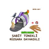 AlaPet Tünekli, Fileli Muhabbet Kuşu Taşıma Çantası (ŞEFFAF) Royal Milano-mor (33CMX23CMX22CM)