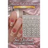 alaraycosmetics Alara El Yapımı Özel Koleksiyon İnci Dizilimli 5D Nail Art Sticker – Takı Görünümlü Tırnak Süsü