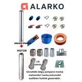 Alarko 4SD4/10 1 HP Trifaze 30 mt Yassı Kablolu 60 mt Halatlı Çift Vanalı Akıtma Başlıklı Takım Dalgıç Pompası