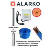 Alarko 4SD4/8 0.75 HP Monofaze 40 mt Kablolu ve Panolu Takım Dalgıç Pompa