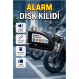 Alarm Disk Kilidi Çelik Gövdeli 110 Db Motosiklet Ve Bisiklet Güvenlik Kilidi