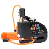Alarm Disk Kilidi Seti, Fren Kilidi, Hırsızlığa Karşı Su Geçirmez 110 dB 7 mm Pin 1,5 m Hatırlatma Kablosu Motosikletler için Scooter Taşıma Çantası ASORTİ