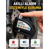 Alarm Sensörlü Disk Kilidi Motosiklet Scooter Bisiklet Güvenlik Yeni Nesil - Lisinya