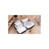 ALAS (2 SET) 6'lı Valiz Düzenleyici Set, Çizgili, Gri