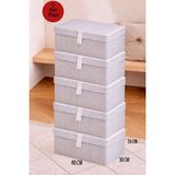 ALAS 5 Adet Çok Amaçlı Baza Altı Giysi & Yastık Mini Hurç - Gri - 40x30x26