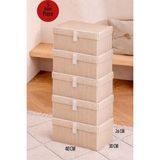 ALAS 5 Adet Çok Amaçlı Baza Altı Giysi & Yastık Mini Hurç - Kahverengi - 40x30x26