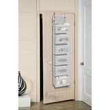 ALAS 6 Katlı Askılı Organizer Kapı Arkası Düzenleyici Raf - Gri - 62x120