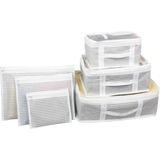 ALAS Bavul Organizer 6'lı Set - Beyaz - Gri